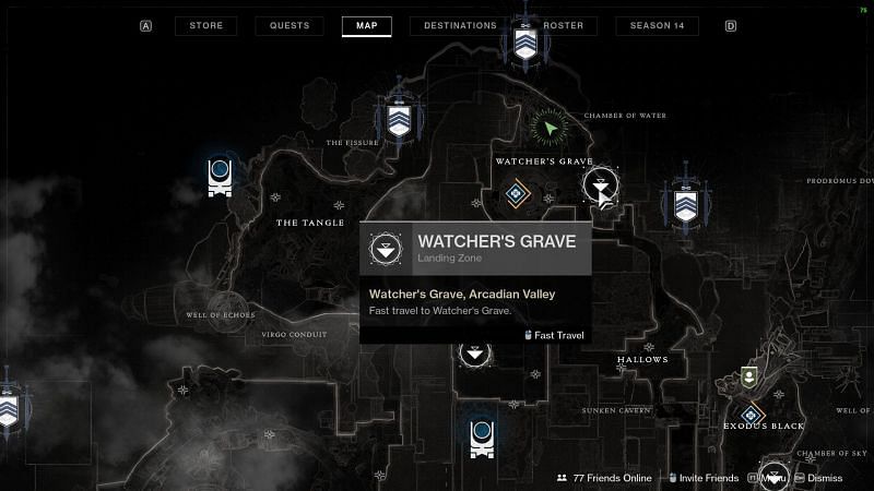 Destiny 2 Nessus waypoint Watcher's grave (image source Bungie)